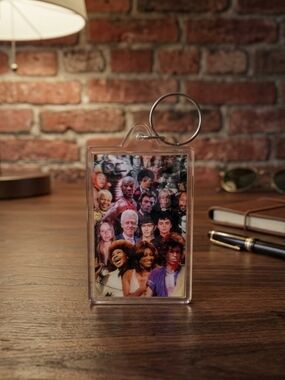 Clear Acrylic Photo Keychain Frame in Transparent/Multicolor Insert